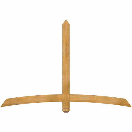 Ekena Millwork Bellingham Rough Sawn Timber Gable Bracket, Western Red Cedar, 72"W x 48"H x 2"D x 4"F, 16/12 Pitch GBW072X48X0204BEL00RWR